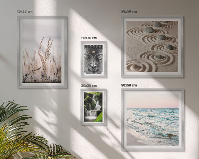 Polittico con cornice Acqua zen immersa nella natura.