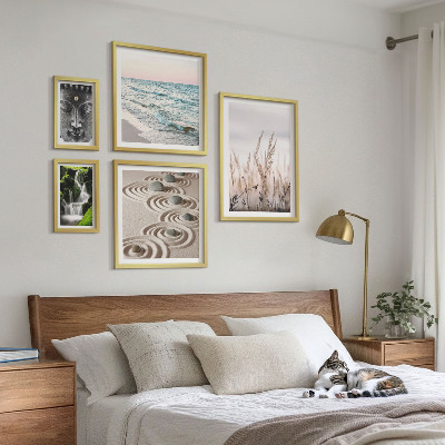Polittico con cornice Acqua zen immersa nella natura.