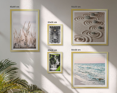 Polittico con cornice Acqua zen immersa nella natura.