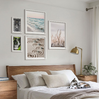 Polittico con cornice Acqua zen immersa nella natura.