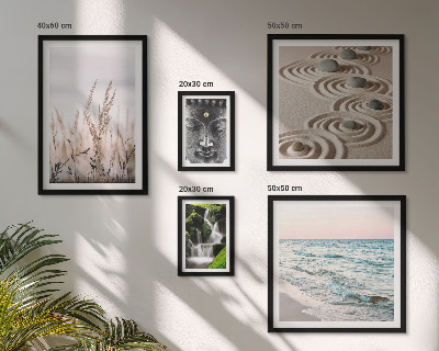 Polittico con cornice Acqua zen immersa nella natura.