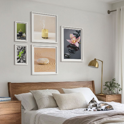 Set di quadri incorniciati Relax zen pietre orchidee