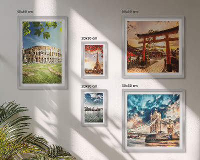 Set di 5 quadri Icone dell'architettura mondiale