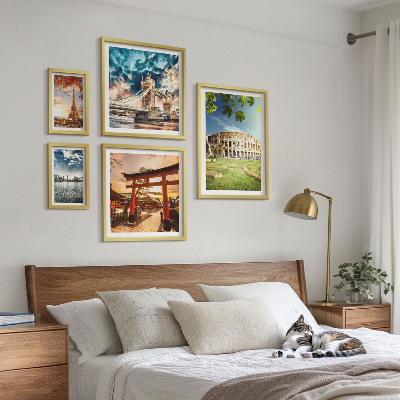 Set di 5 quadri Icone dell'architettura mondiale