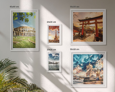 Set di 5 quadri Icone dell'architettura mondiale