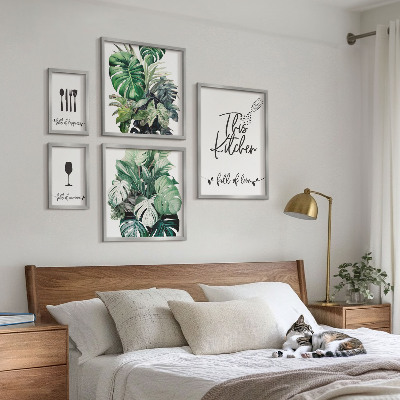 Polittico con cornice Slogan positivi per le piante da cucina