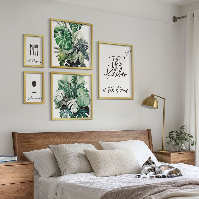 Polittico con cornice Slogan positivi per le piante da cucina