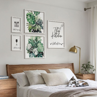 Polittico con cornice Slogan positivi per le piante da cucina
