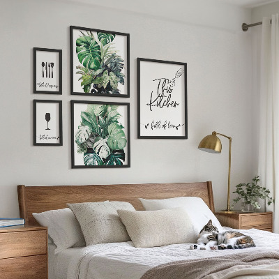 Polittico con cornice Slogan positivi per le piante da cucina