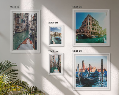 Set di quadri incorniciati Il fascino delle gondole sui canali di Venezia