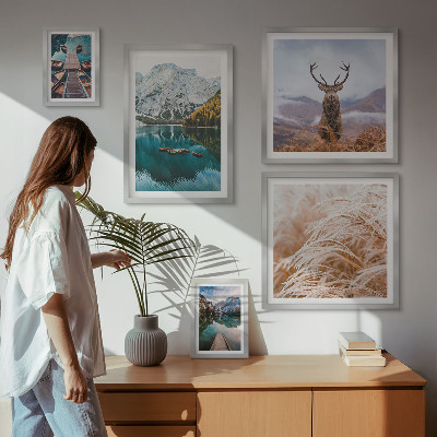 Set di 5 quadri Paesaggi montani e la bellezza della natura