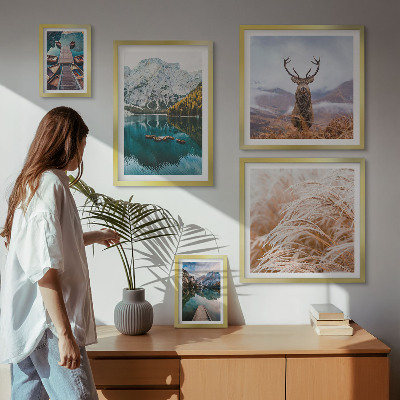 Set di 5 quadri Paesaggi montani e la bellezza della natura