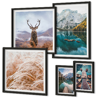 Set di 5 quadri Paesaggi montani e la bellezza della natura