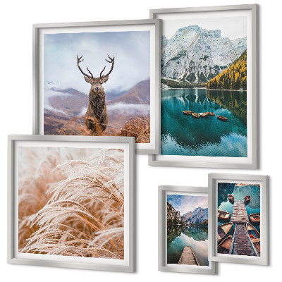 Set di 5 quadri Paesaggi montani e la bellezza della natura
