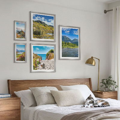 Set di 5 quadri Paesaggi di montagne e spiagge
