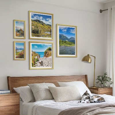 Set di 5 quadri Paesaggi di montagne e spiagge