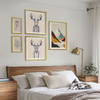 Polittico con cornice Ritratti di animali eleganti