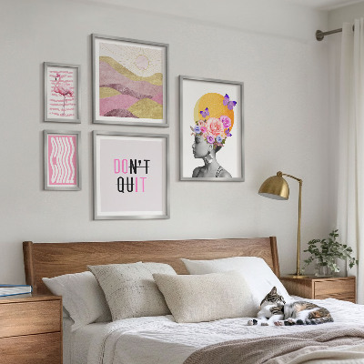 Set di quadri incorniciati Idee floreali in stile boho
