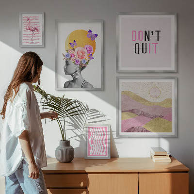 Set di quadri incorniciati Idee floreali in stile boho