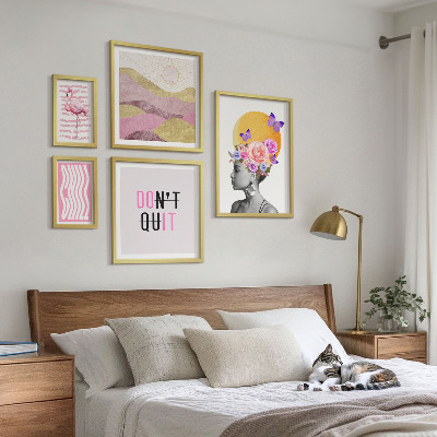 Set di quadri incorniciati Idee floreali in stile boho