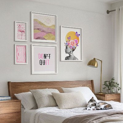Set di quadri incorniciati Idee floreali in stile boho