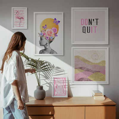 Set di quadri incorniciati Idee floreali in stile boho
