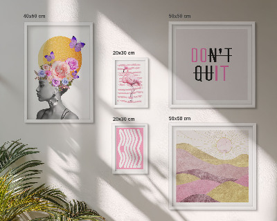 Set di quadri incorniciati Idee floreali in stile boho
