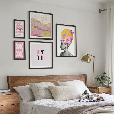 Set di quadri incorniciati Idee floreali in stile boho