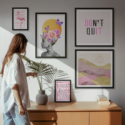 Set di quadri incorniciati Idee floreali in stile boho