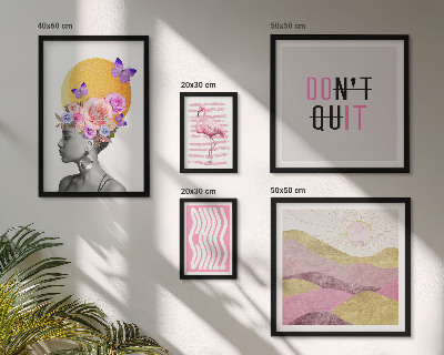 Set di quadri incorniciati Idee floreali in stile boho
