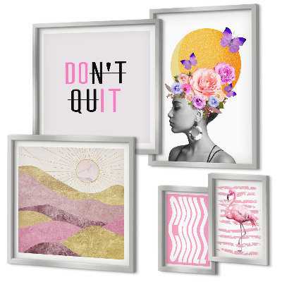 Set di quadri incorniciati Idee floreali in stile boho