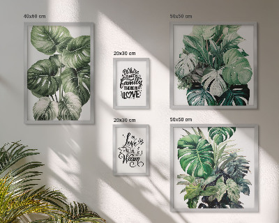 Set di quadri incorniciati Motivi vegetali e citazioni boho