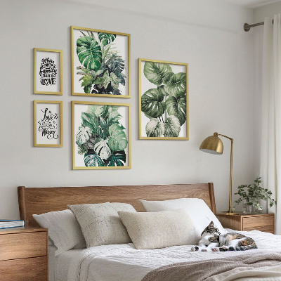 Set di quadri incorniciati Motivi vegetali e citazioni boho