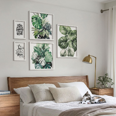 Set di quadri incorniciati Motivi vegetali e citazioni boho