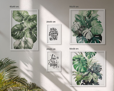 Set di quadri incorniciati Motivi vegetali e citazioni boho