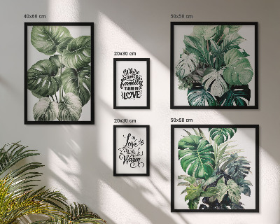 Set di quadri incorniciati Motivi vegetali e citazioni boho
