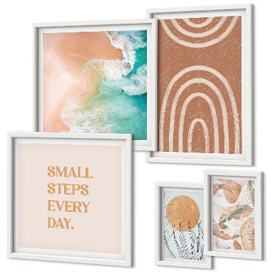 Set di 5 quadri Eleganti decorazioni per piante