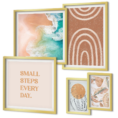 Set di 5 quadri Eleganti decorazioni per piante
