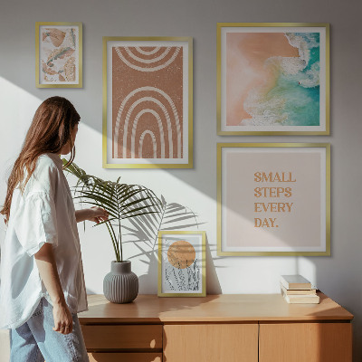 Set di 5 quadri Eleganti decorazioni per piante