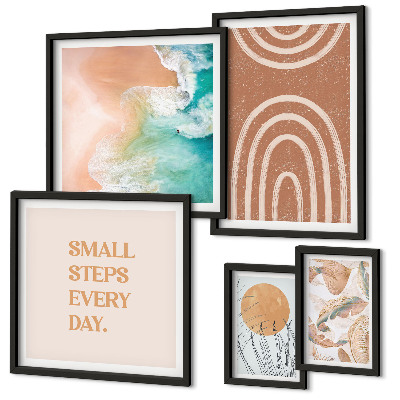 Set di 5 quadri Eleganti decorazioni per piante