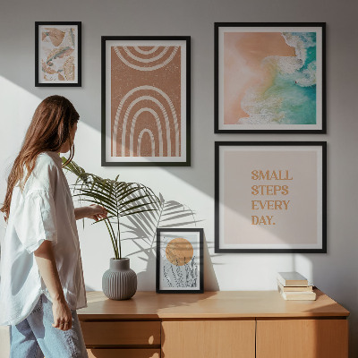 Set di 5 quadri Eleganti decorazioni per piante
