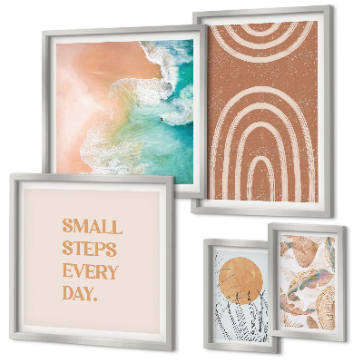 Set di 5 quadri Eleganti decorazioni per piante