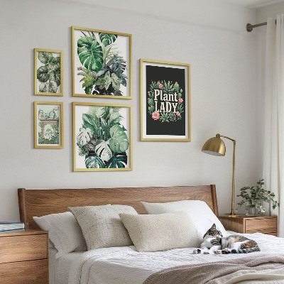 Set di quadri incorniciati Aggiungi tocchi di verde in stile boho-chic