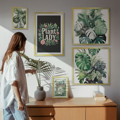 Set di quadri incorniciati Aggiungi tocchi di verde in stile boho-chic