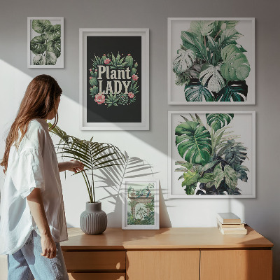 Set di quadri incorniciati Aggiungi tocchi di verde in stile boho-chic