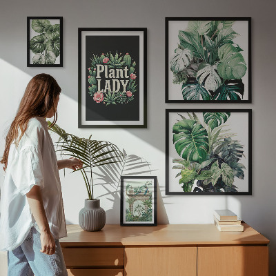 Set di quadri incorniciati Aggiungi tocchi di verde in stile boho-chic
