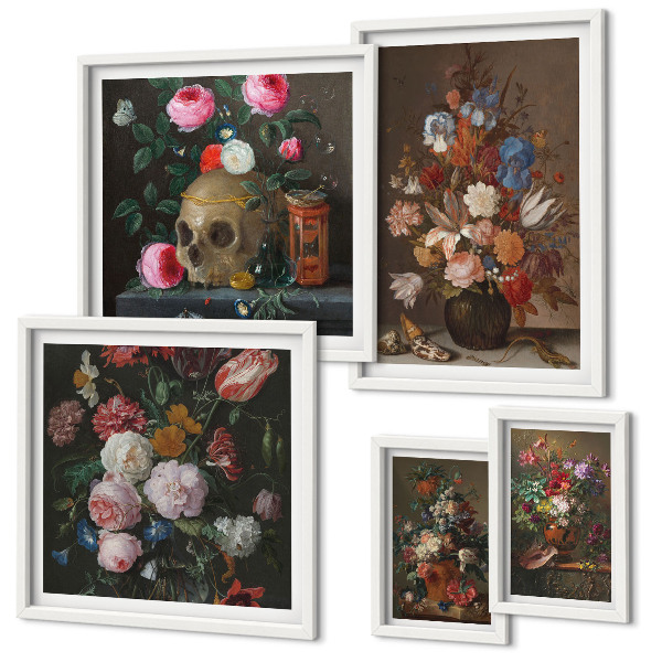 Set di quadri incorniciati Composizioni floreali classiche