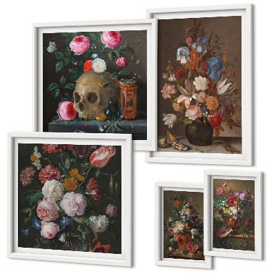 Set di quadri incorniciati Composizioni floreali classiche