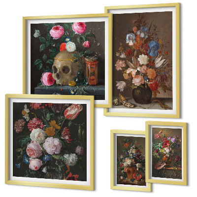 Set di quadri incorniciati Composizioni floreali classiche