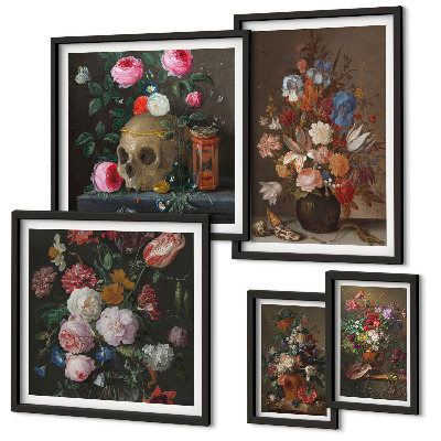 Set di quadri incorniciati Composizioni floreali classiche